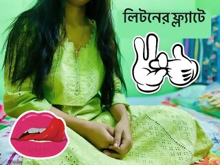 At Liton's flat with my..